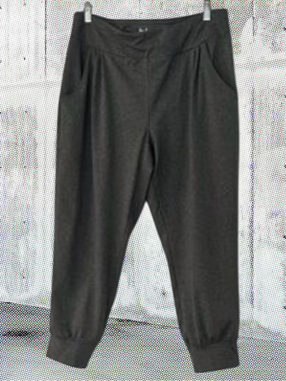 HYBA Black Women's Lightweight Relaxed Pants w/ Elastic Cuffs & Pockets! Size 2X